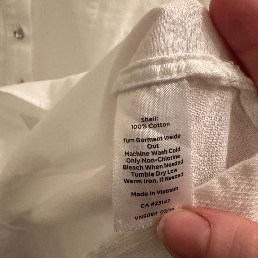 Talbots White Button-Up Blouse - Picture 4 of 10